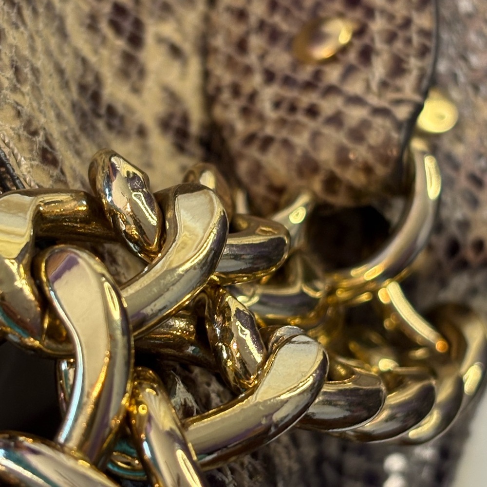 Michael Kors Python Pattern Shoulder Bag - Tan - image 3